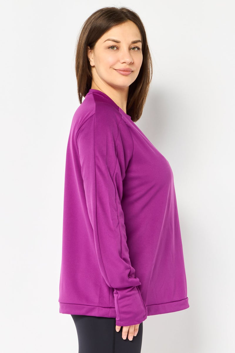 Nike Women Dri Fit Long Sleeve Running Top, Purple - Image 2